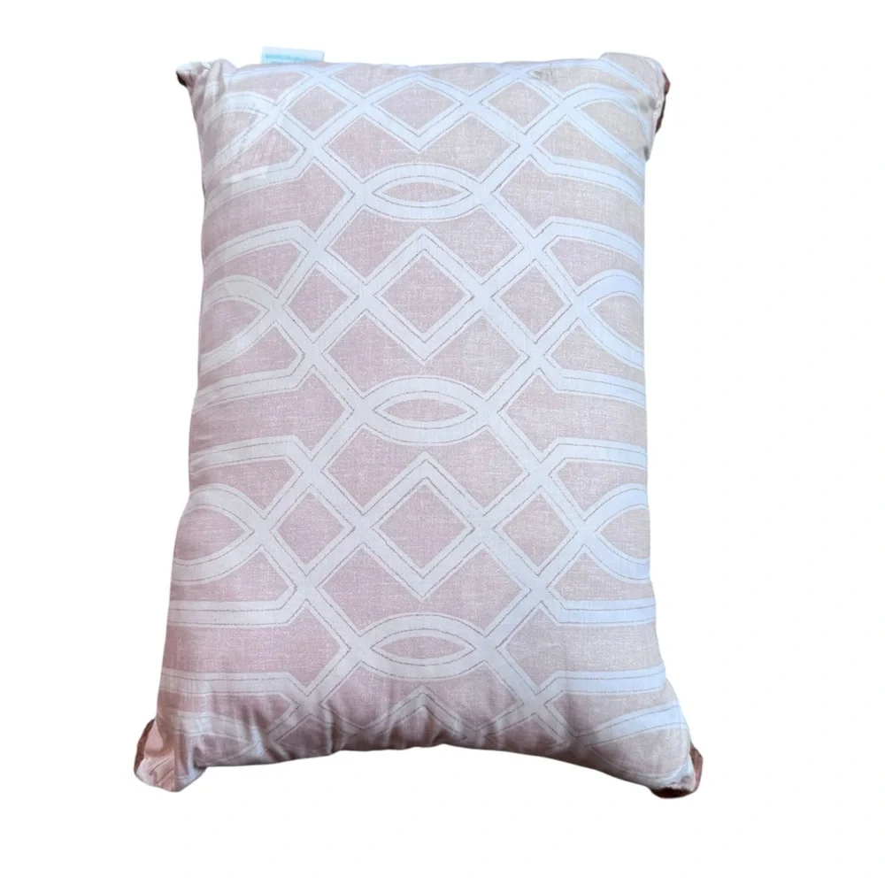 Waverly Mudan Cotton Throw Pillow 14 x 20 Floral Birds Pink with Tassels